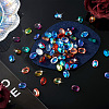 120Pcs 12 Colors Transparent Pointed Back Resin Rhinestone Cabochons KY-CW0001-01-7