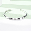 Retro 316 Surgical Stainless Steel Cuff Bangles BJEW-C142-09AS-2