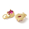 Rack Plating Brass Cubic Zirconia Charms KK-Z056-08G-01-2