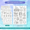 4 Sheets 11.6x8.2 Inch Stick and Stitch Embroidery Patterns DIY-WH0455-054-2