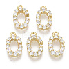 Brass Micro Pave Cubic Zirconia Charms KK-T060-05-C-G-NF-1