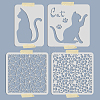 4Pcs 4 Styles PET Hollow Out Drawing Painting Stencils DIY-WH0411-024-2
