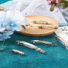 100Pcs 4 Style Iron Hair Barrette Findings FIND-BY0001-16-26