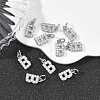 SHEGRACE Brass Micro Pave Clear Cubic Zirconia Pendants XGRQ29042-394P-B-4