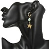 Ocean 304 Stainless Steel and Paua Shell Dangle Earrings EJEW-JE07109-02-2