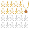 24Pcs Brass Charms Cabochon Settings KK-PH0014-17A-1