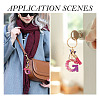 Alloy Resin Butterfly Keychains KEYC-TADJ0002-02G-G-7