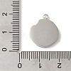 304 Stainless Steel Pendants STAS-B074-08P-07-3