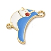 Rack Plating Alloy Enamel Bird Connector Charms ENAM-U001-03A-G-2
