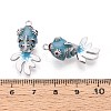 Brass Enamel Pendants X-KK-T071-27P-04-3