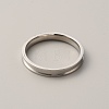 201 Stainless Steel Grooved Finger Ring for Men Women RJEW-WH0009-04H-P-2
