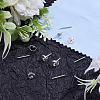 3 Pairs 925 Sterling Silver Screw Ear Nuts STER-BBC0009-74B-4