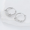 Vintage Style Round 304 Stainless Steel Hoop Earrings MV0538-3