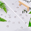 304 Stainless Steel Alphabet Letter Charms STAS-PH0019-70-3
