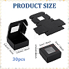 30Pcs Foldable Square Paper Storage Gift Boxes with Visible Window CON-PH0003-62C-2