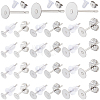 SUNNYCLUE 300Pcs 3 Style 304 Stainless Steel Flat Round Blank Peg Earring Posts STAS-SC0007-32-1