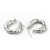 304 Stainless Steel Twist Rope Hoop Earrings for Women EJEW-G293-11P-2