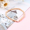 Electroplate Faceted Round Glass Beaded Bracelets BJEW-JB06124-01-4
