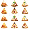 30Pcs 6 Styles Opaque Resin Pizza Cabochons RESI-CJ0005-41-1