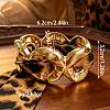 Alloy & Leopard Print Silk Scarf Bangles for Women WG25FD5-01-3