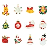 24Pcs 12 Styles Christmas Theme Spray Painted Alloy Enamel Pendants ENAM-FS0002-19P-3