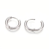Tarnish Resistant 202 Stainless Steel Huggie Hoop Earrings A-EJEW-F111-16mm-P-3