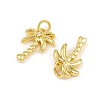 Brass Micro Pave Clear Cubic Zirconia Charms KK-CBA6A75-38G-2