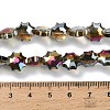 Electroplate Transparent Glass Beads EGLA-H112-04HR-02-4
