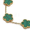 Ion Plating(IP) Resin Flower Link Chain Bracelet BJEW-H602-02G-A-3