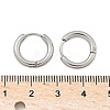 Tarnish Resistant 304 Stainless Steel Huggie Hoop Earrings EJEW-F111B-16mm-P-3