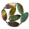 Natural Banded Agate Beads Strands G-F825-A01-01B-3