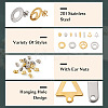 48Pcs 12 Styles 201 Stainless Steel Stud Earring Findings EJEW-TA0001-06-4