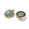 Natural Amazonite Faceted Oval Pendants G-I375-02G-03-2