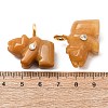 Natural Topaz Jade Carved Pendants G-H357-02G-10-3