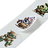 Cartoon Patterns Paper Gift Sticker Rolls DIY-R083-03A-2