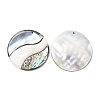 Natural Freshwater Shell & Black Lip Shell & Paua Shell Pendants SHEL-F007-08-2