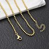2.5MM Brass Ball Chain Necklaces NJEW-K312-01G-1