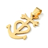 201 Stainless Steel Pendants STAS-U003-11G-2
