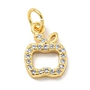 Rack Plating Brass Micro Pave Clear Cubic Zirconia Pendants KK-B093-17G-1