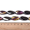 Electroplate Transparent Glass Beads Strands EGLA-N055-02J-4