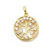 Rack Plating Brass Micro Pave Cubic Zirconia Pendants KK-L226-051G-04-1
