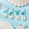 Natural Shell Pendant Decorations HJEW-JM02923-02-2