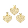 Rack Plating Brass Micro Pave Cubic Zirconia Pendants KK-C011-64G-3