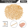 3Bags Brass Crimp Beads KK-BBC0026-09B-2