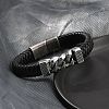 Braided Leather Cord Bracelets for Men BJEW-Z081-18AS-1