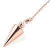 Brass Dowsing Pendulum Big Pointed Cone Pendants KK-H491-04RG-2