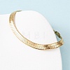 304 Stainless Steel Flat Snake Chain Bracelets BJEW-C134-01B-G-2