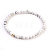 Natural Howlite Stretch Bracelets BJEW-JB03797-09-1