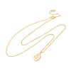 925 Sterling Silver Oval with Engraved Rose Flower Pendant Necklaces for Women NJEW-D316-03G-4
