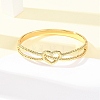 304 Stainless Steel Hinged Bangles for Women BJEW-F527-02G-1